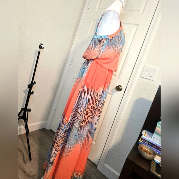 CST COSIETY Vibrant Animal Print Maxi Dress, Size 40 - Picture 5 of 6